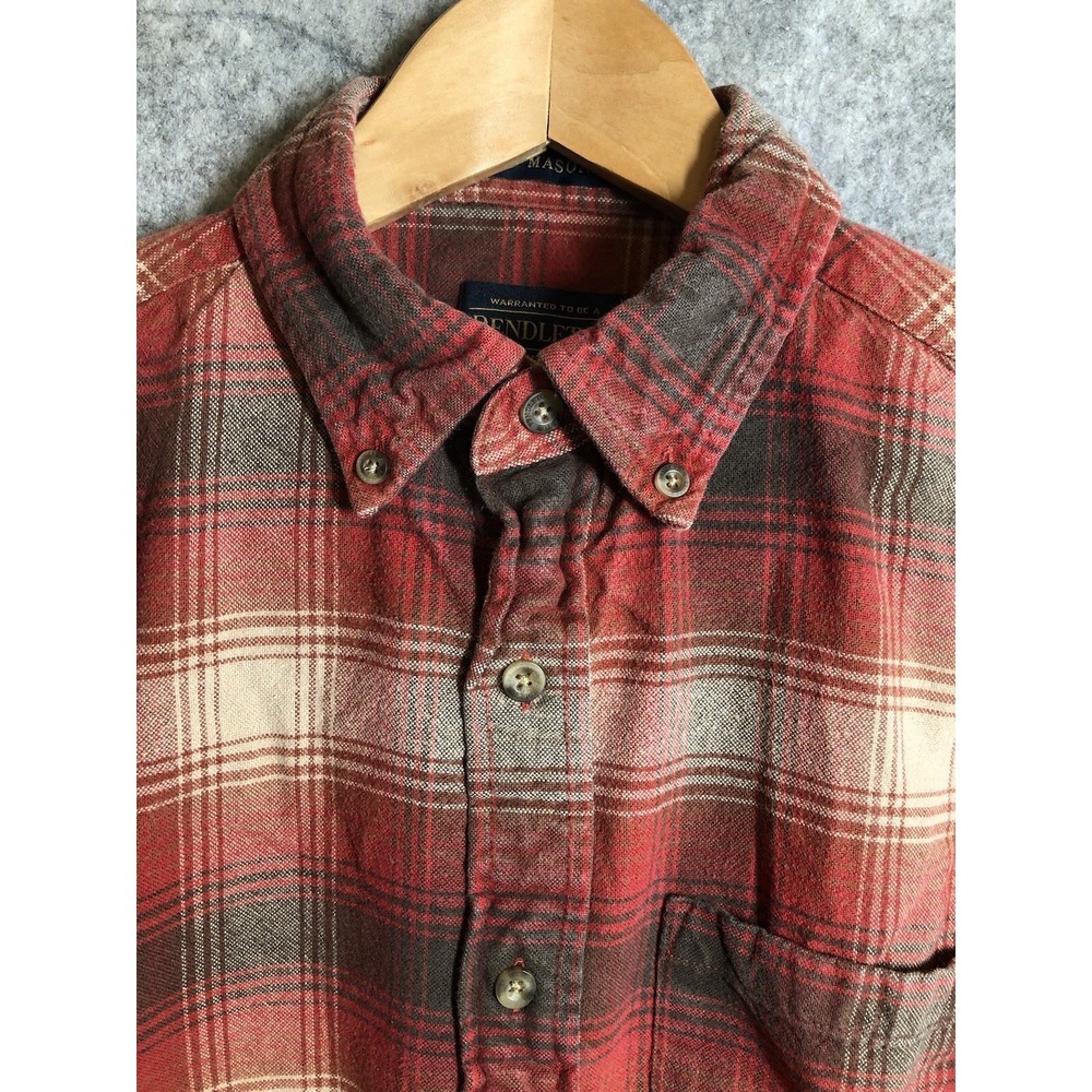Pendleton Shirt Men Small Tartan Plaid Flannel Fish Mason Camp‎ Workwear Western